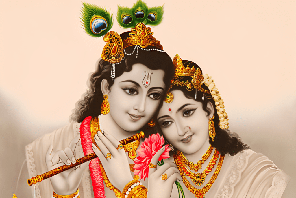 romantic love Radha Krishna images